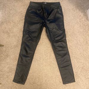 Black Faux leather pants size 13